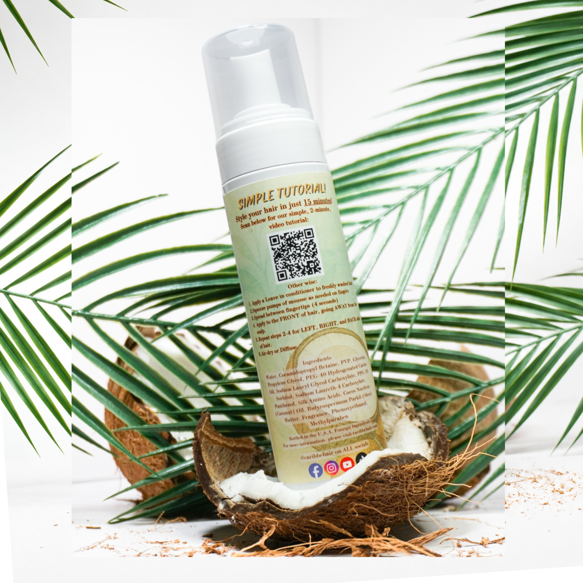 Coconut, Shea Butter, Castor Oil Infused Curl Mousse